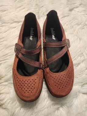 Inkkas Leather Mary Jane Flats